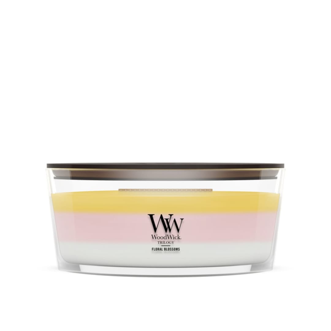 Woodwick Floral Blossoms Ellipse Trilogy Candle