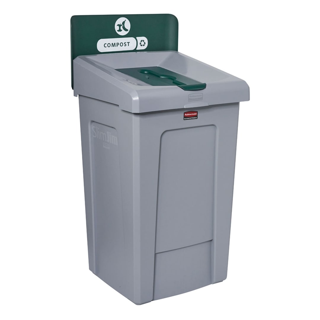 Rubbermaid Commercial Products SLIM JIM 33 GAL Green Billboard
