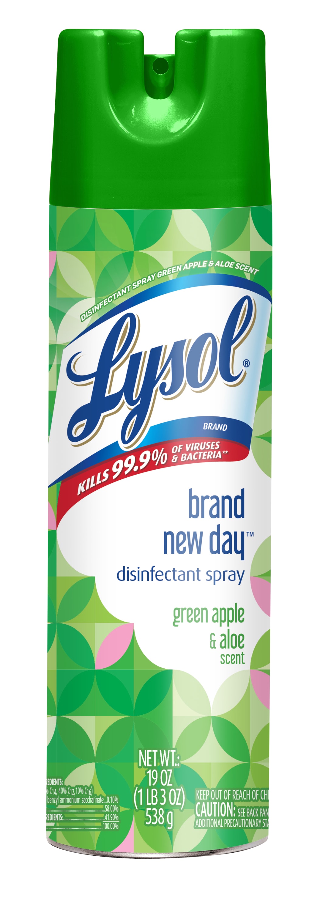 LYSOL® Disinfectant Spray - Brand New Day™ Green Apple & Aloe 6/19 oz.