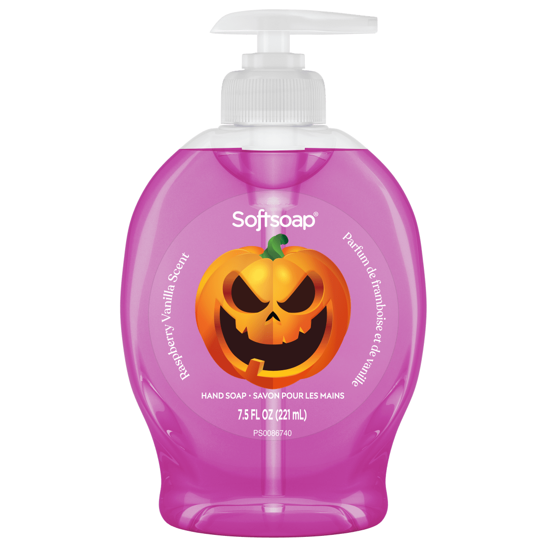 Softsoap Limited Edition Halloween Liquid Hand Soap Pump, Raspberry Vanilla Scent, 7.5 fl oz