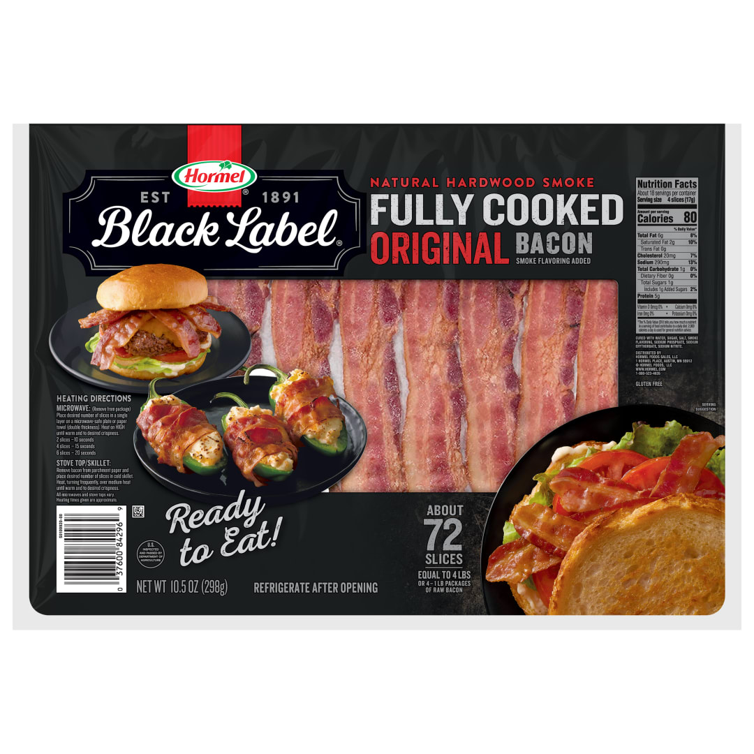 HORMEL BLACK LABEL Fully Cooked Bacon