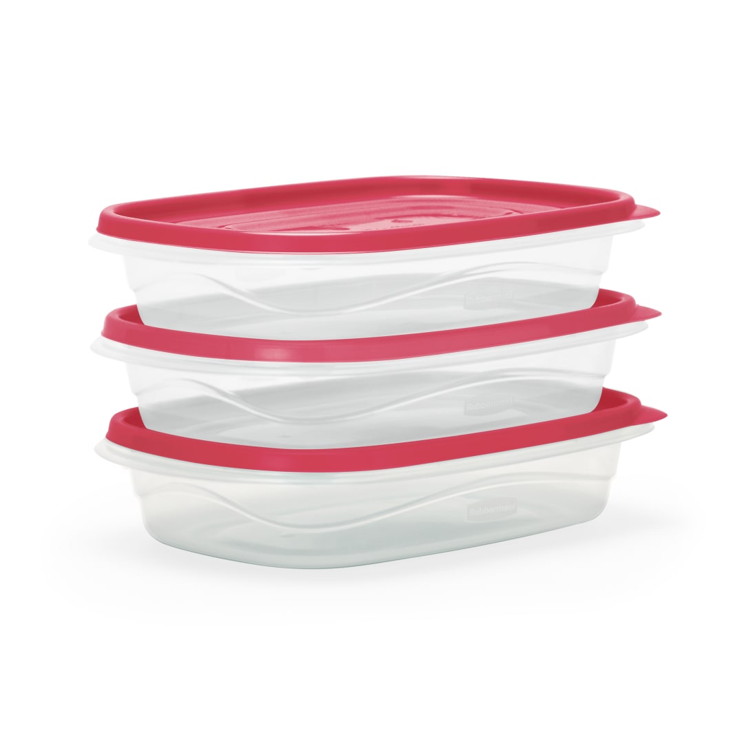 Rubbermaid TakeAlongs 4 Cup Food Storage Containers, Meal Prep Containers, Food Containers with Lids, Limited Edition Berry Pink, 3-Pack