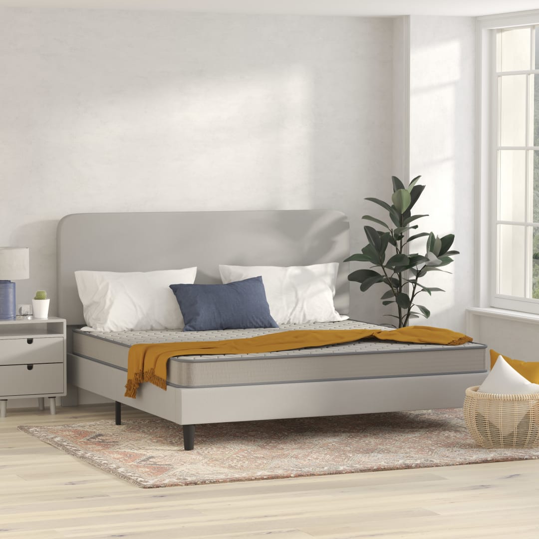 Capri Comfortable Sleep 6 Inch CertiPUR-US Certified Spring Mattress, King Mattress in a Box