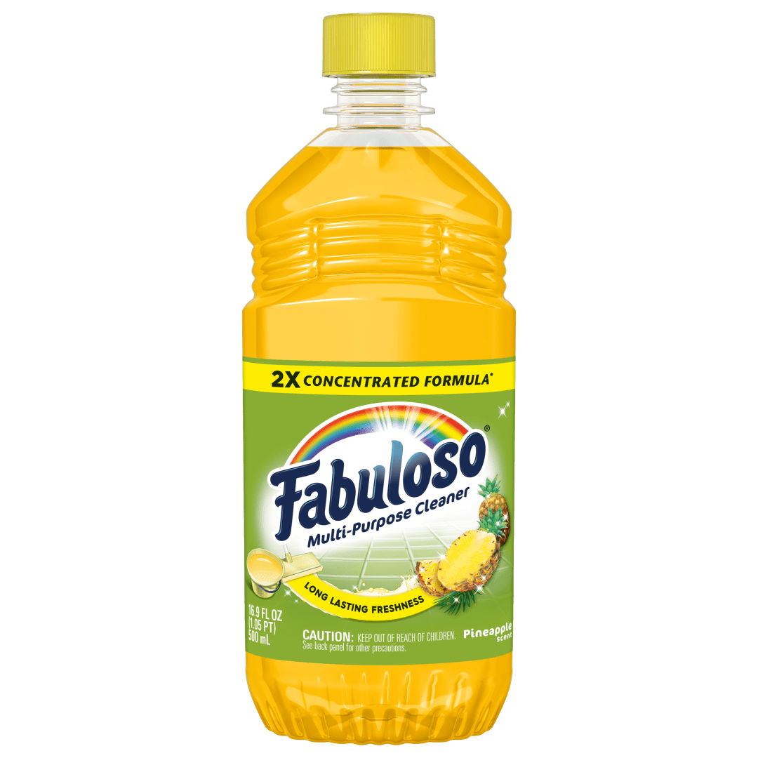 Fabuloso 2X Multi-Purpose Cleaner, No Rinse Floor Cleaner, Long-Lasting Freshness, Pineapple Scent, 16.9 fl oz