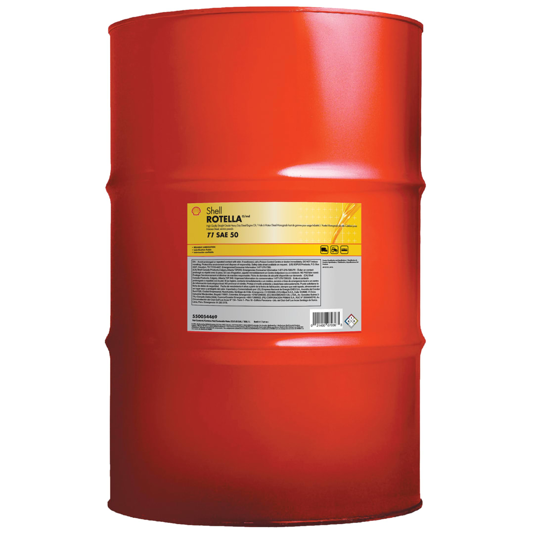 Shell Rotella T1 50 Diesel Engine Oil, 55 Gallon Drum