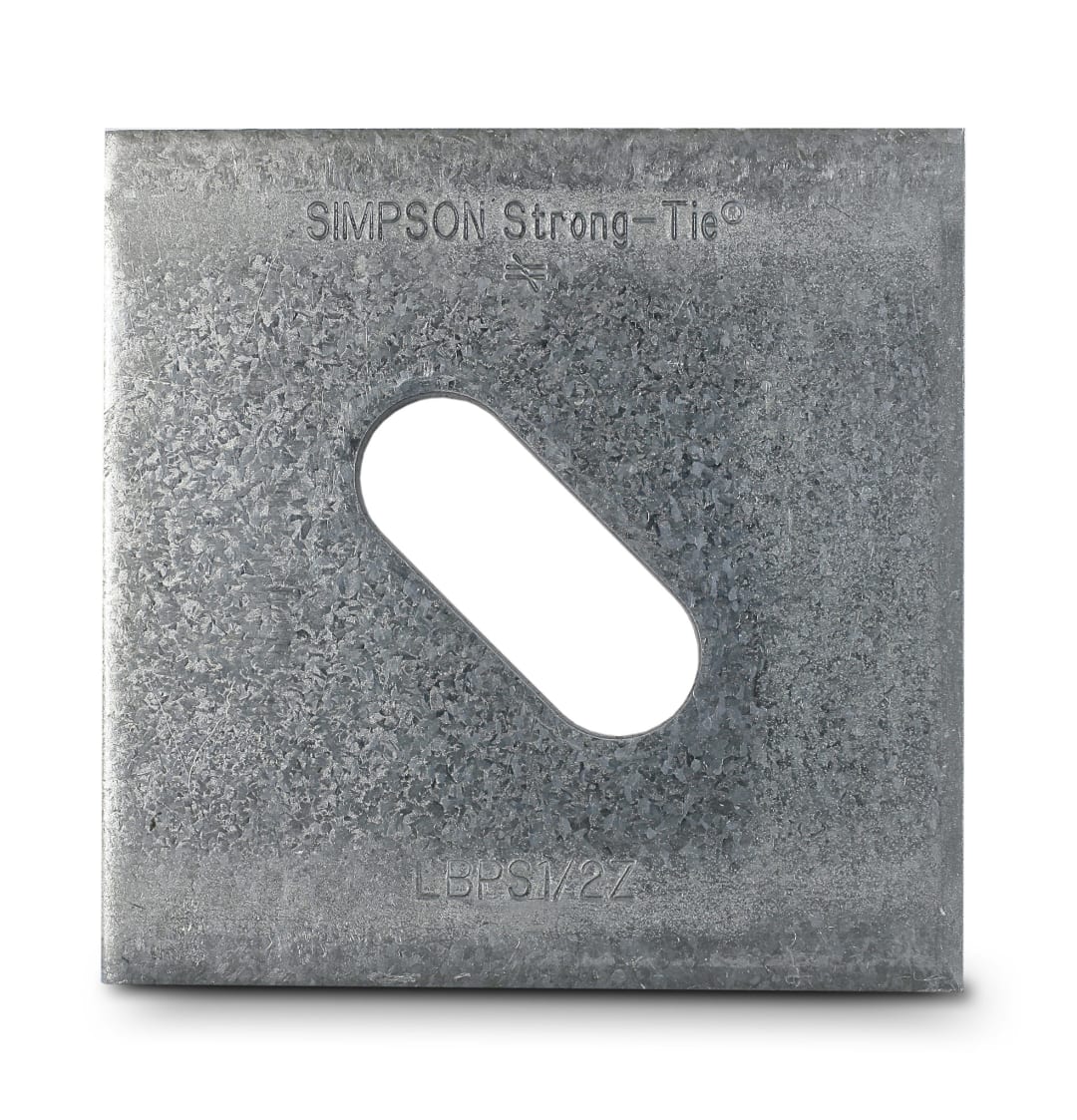 Simpson Strong-Tie LBPS 1/2Z LBPS 3 in. x 3 in. ZMAX® Galvanized Slotted Bearing Plate with 1/2 in. Bolt Dia. (Pack of 3000)