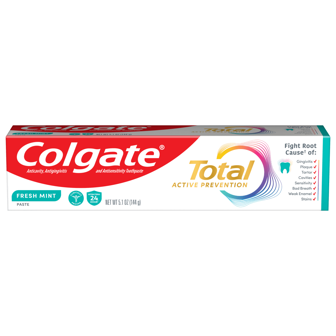 Colgate Total Active Prevention Fresh Mint Toothpaste, 5.1 oz
