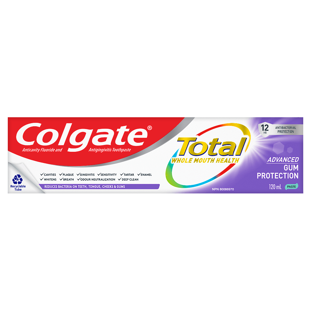 Colgate Total Advanced Gum Protection Toothpaste, Multi-Benefit Teeth Whitening Toothpaste That Protects Sensitive Teeth For A Beautiful Smile, 120 mL, 1 Pack