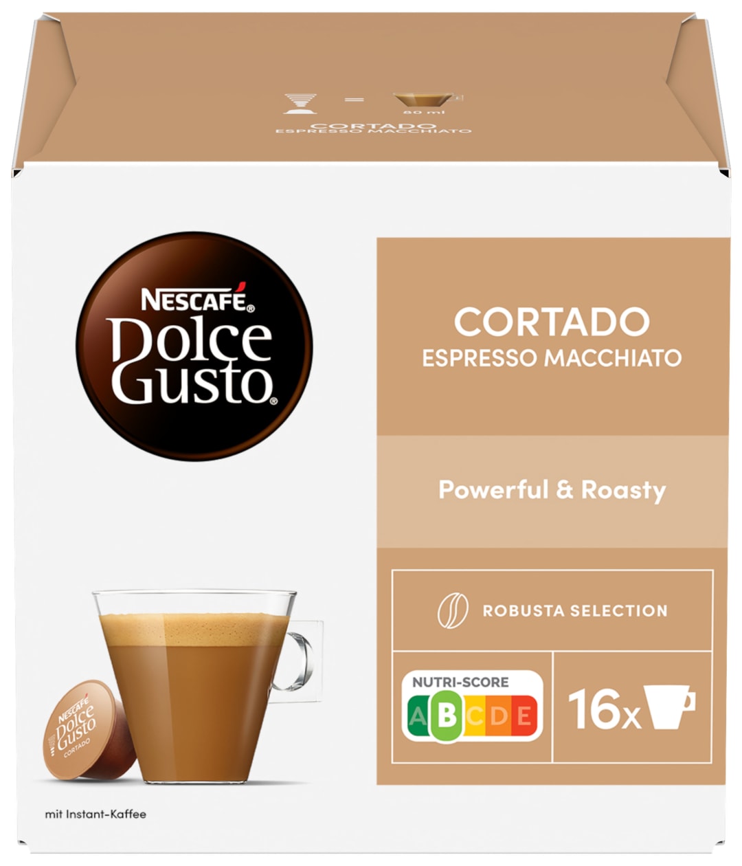 NESCAFE DOLCE GUSTO Cortado Espresso Macchiato 16 Capsule 100,8g