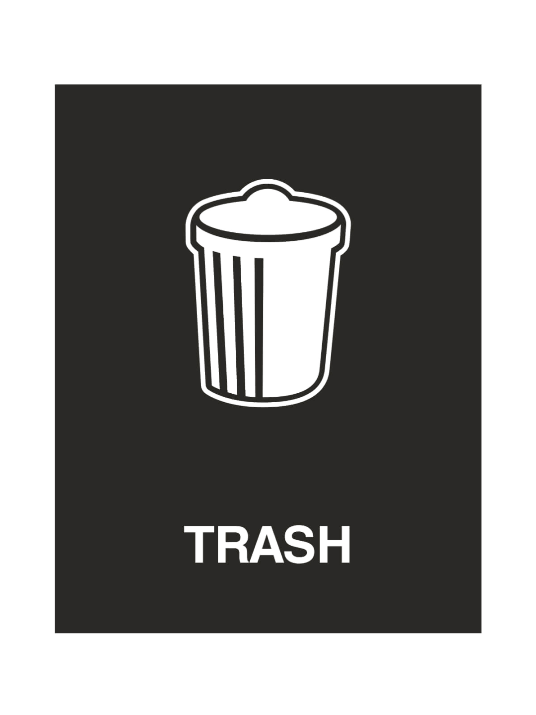  WASTE WATCHER - Sign - Trash - Black