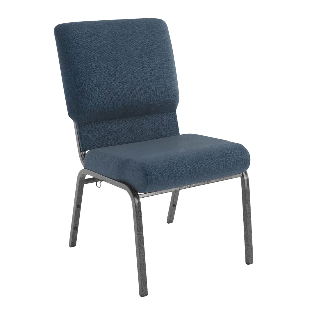 Advantage Navy Church Chair 20.5 in. Wide