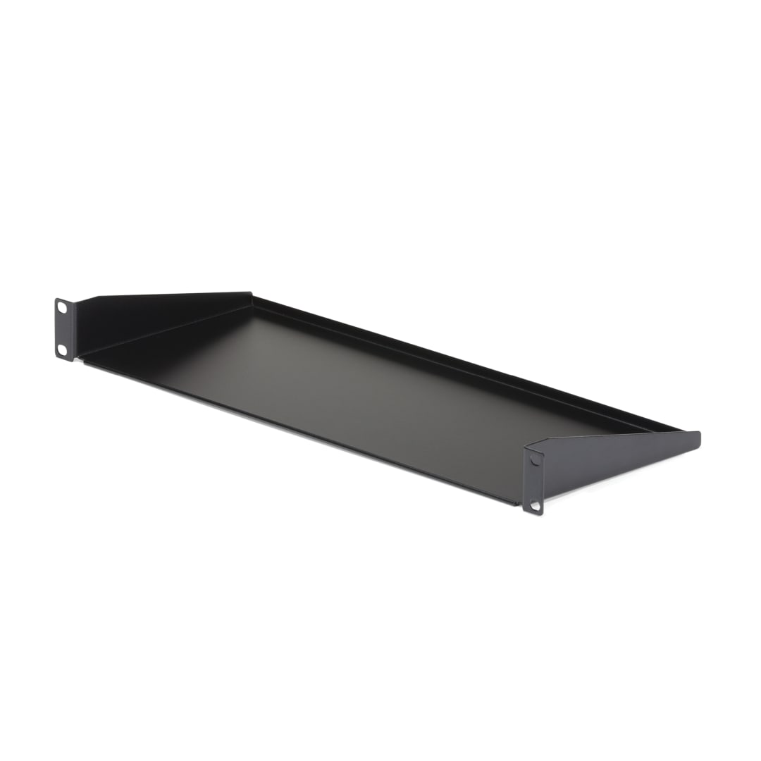 1U Black Universal Server Rack Cabinet Shelf