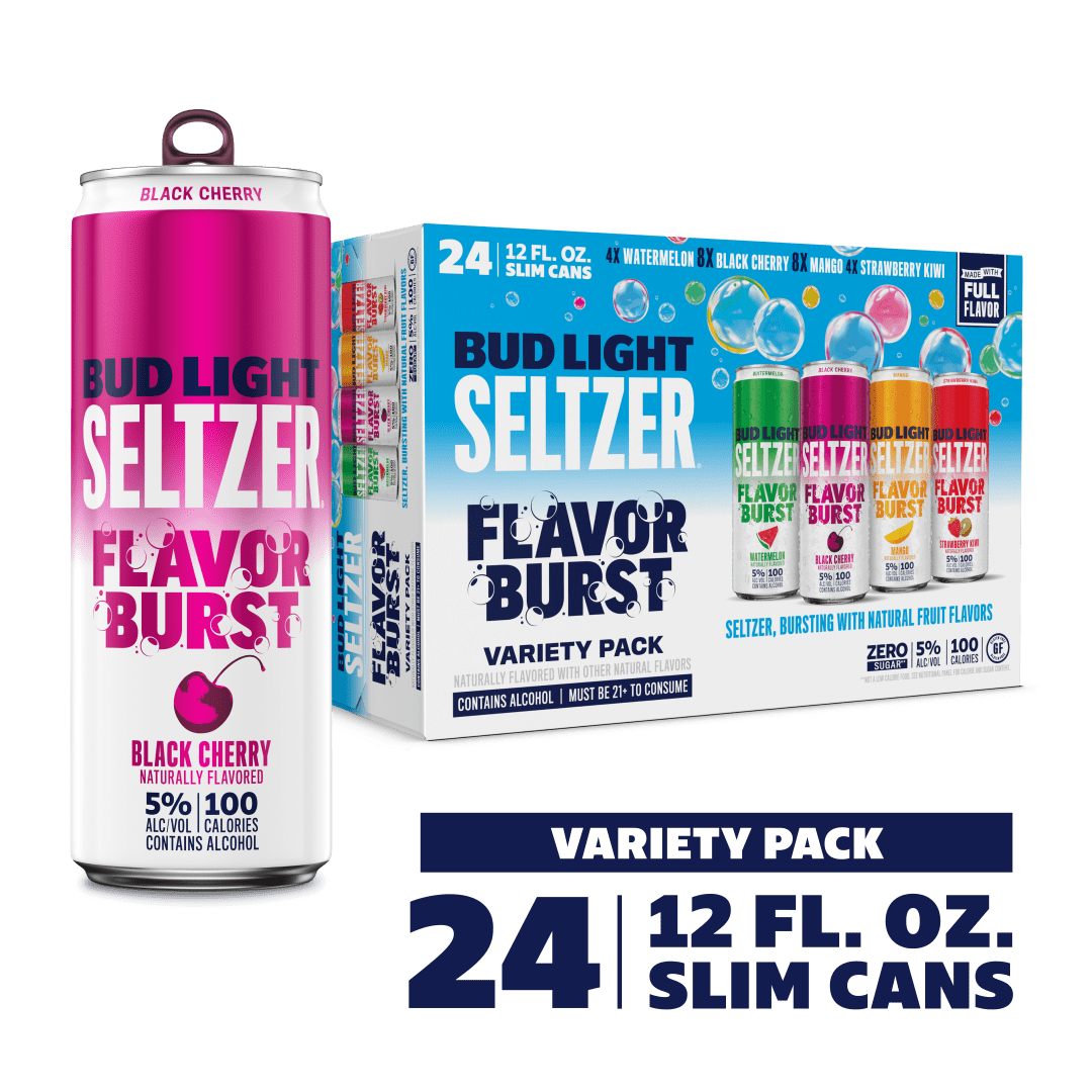 Bud Light Seltzer Flavor Burst Seltzer Variety Pack 24 - 12 fl oz Slim Cans
