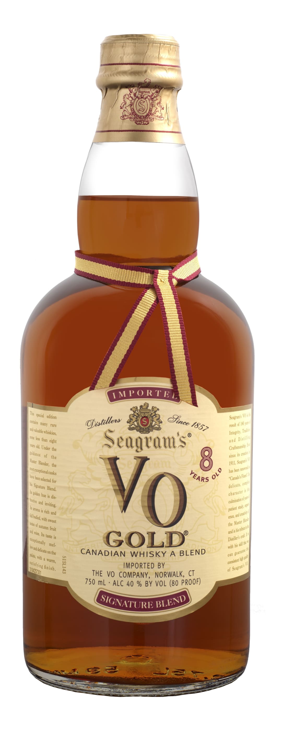 Seagrams VO Gold Canadian Whisky 750ml 80 Proof