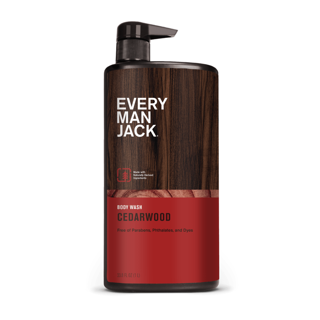 Every Man Jack Cedarwood Hydrating Body Wash for Men, Naturally Derived, 33.8 oz