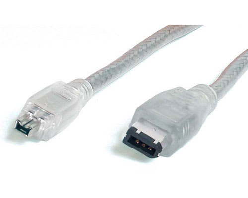 15 ft. Transparent IEEE-1394 Firewire Cable 4-6 Pin