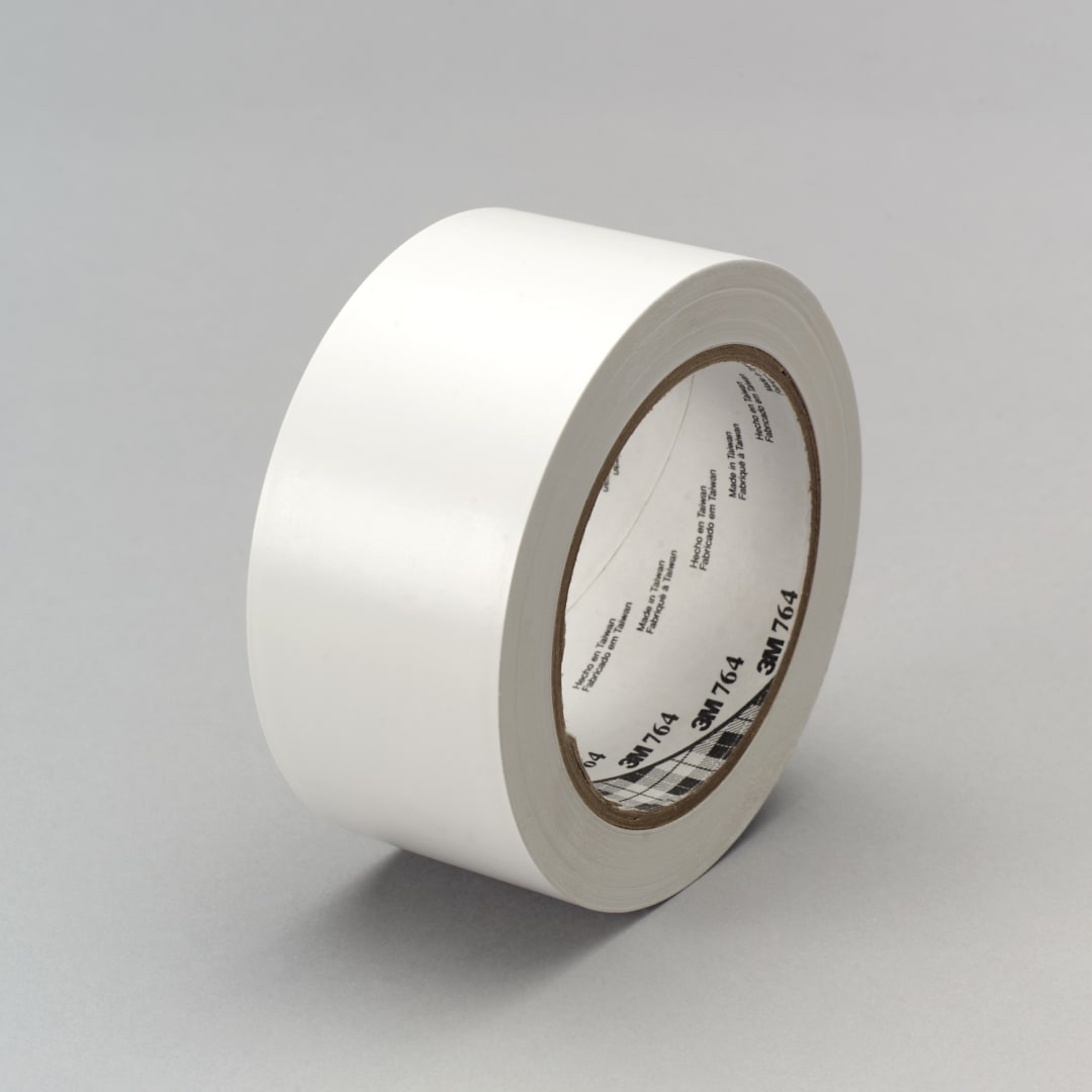 3M™ Genel Amaçlı Vinil Bant 764, Beyaz, 1250 mm x 33 m, 0.13 mm