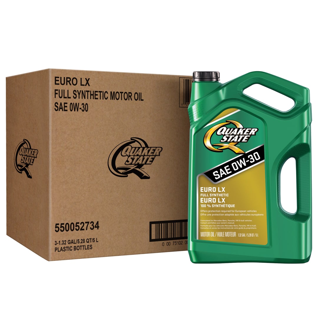 Quaker State Euro LX Full Synthetic 0W-30 Motor Oil, 5 Litre (3 Pack)