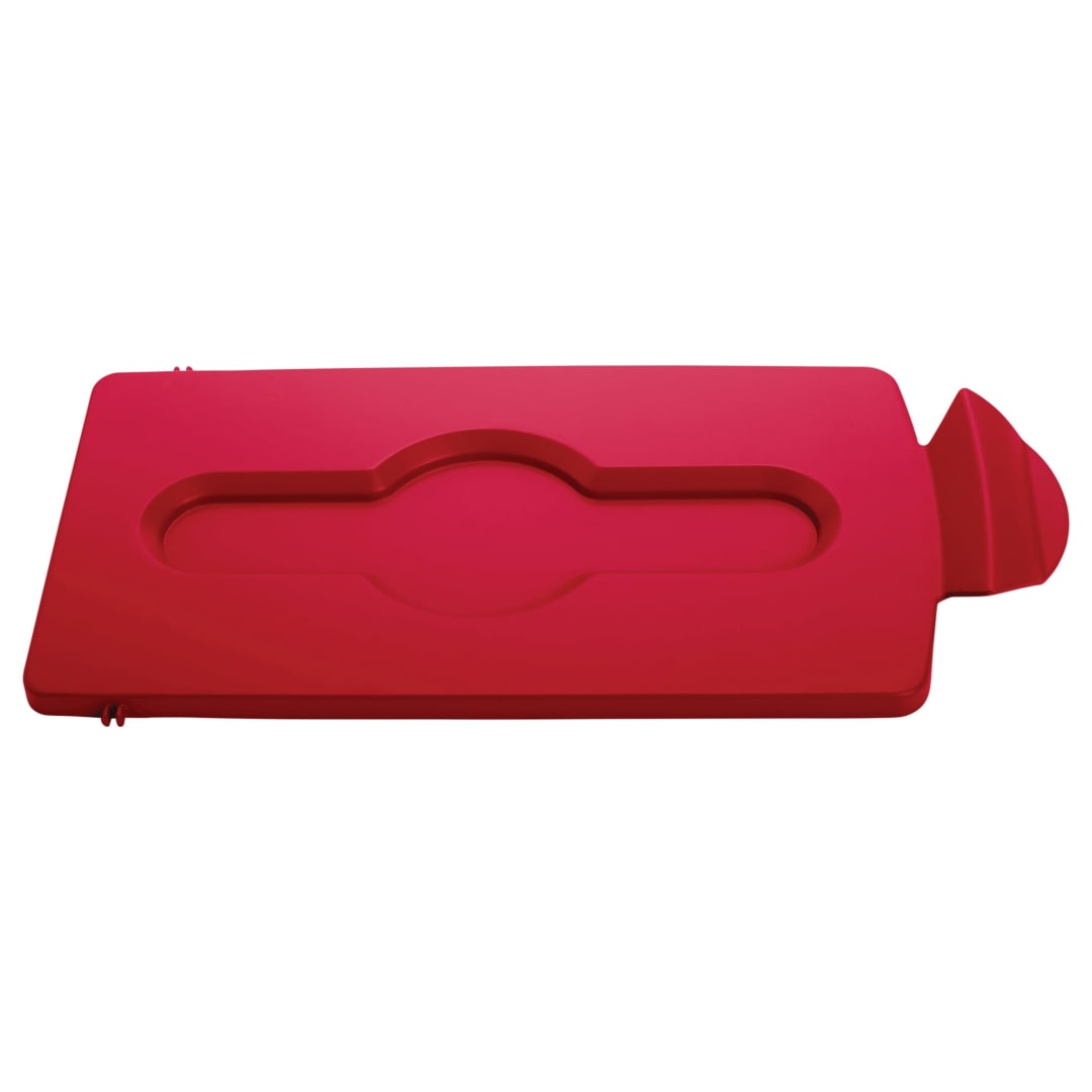 Slim Jim® Recycling Station Closed Lid Red