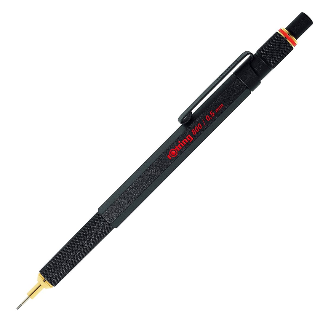 rOtring 800 Portaminas | 0,5 mm | Cuerpo de metal negro