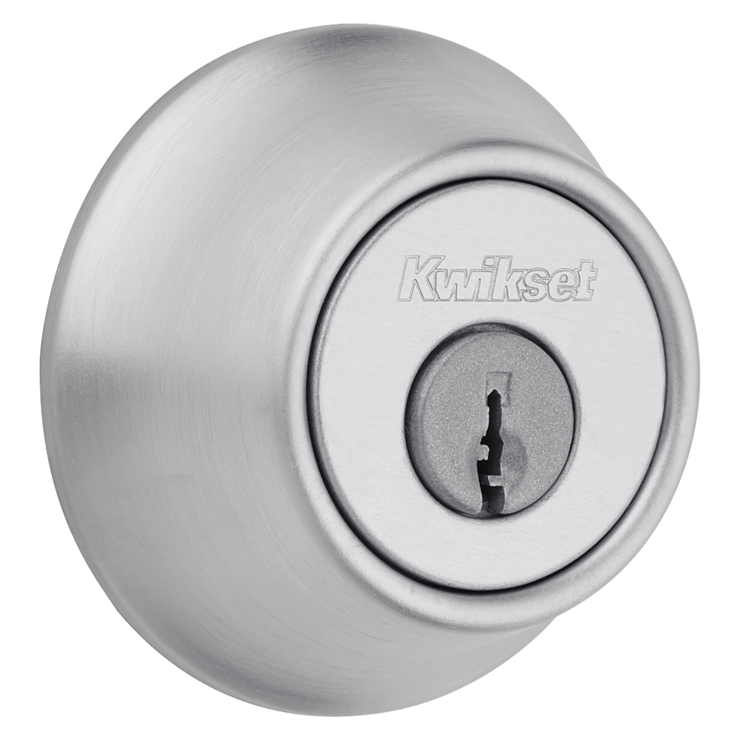 660 Deadbolt, Keyed One Side, in Satin Chrome