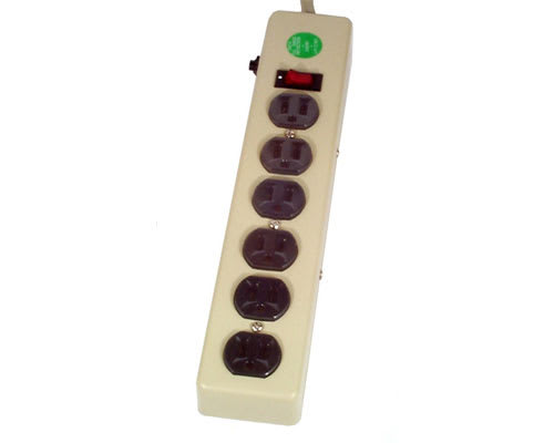 *D*6 AC Outlet Surge Protected Power Bar w. EMI/RFI filter