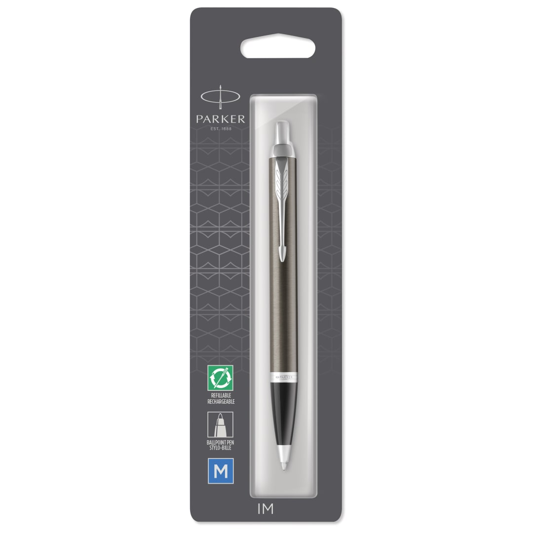 Parker IM Ballpoint Pen, Dark Espresso with Medium Point Black Ink Refill (1975561)