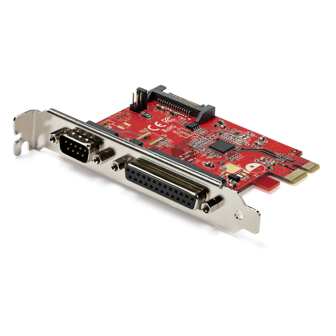 1S1P Native PCI Express Parallel Serial Combo Card with 1610