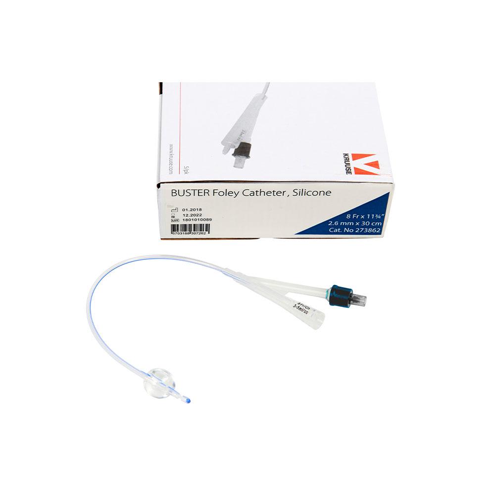 Foley Silicone Catheter, 2.7mm x 30cm, 8FG x 12"
