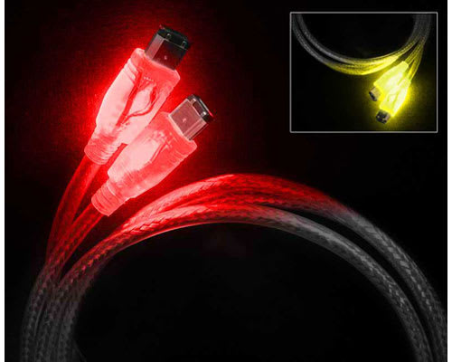 6 ft Red-Yellow "LAVA" 6-6 1394 Firewire cable