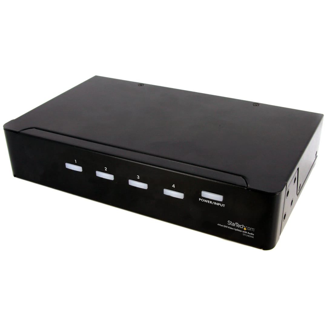 4 Port DVI Splitter with Audio