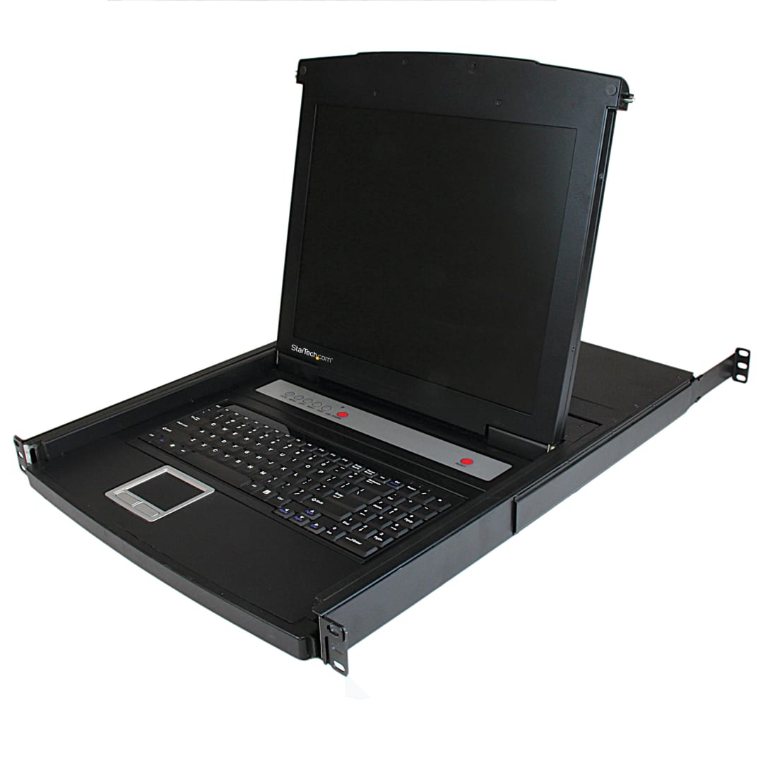 1U Rackmount Folding 19" LCD Rack Console - USB