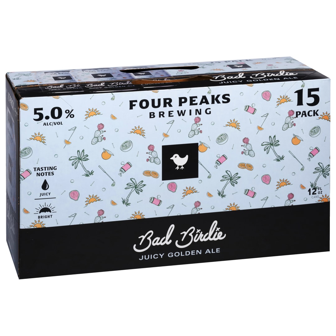 Four Peaks Brewing Juicy Golden Ale Bad Birdie Beer 15 - 12 fl oz Cans