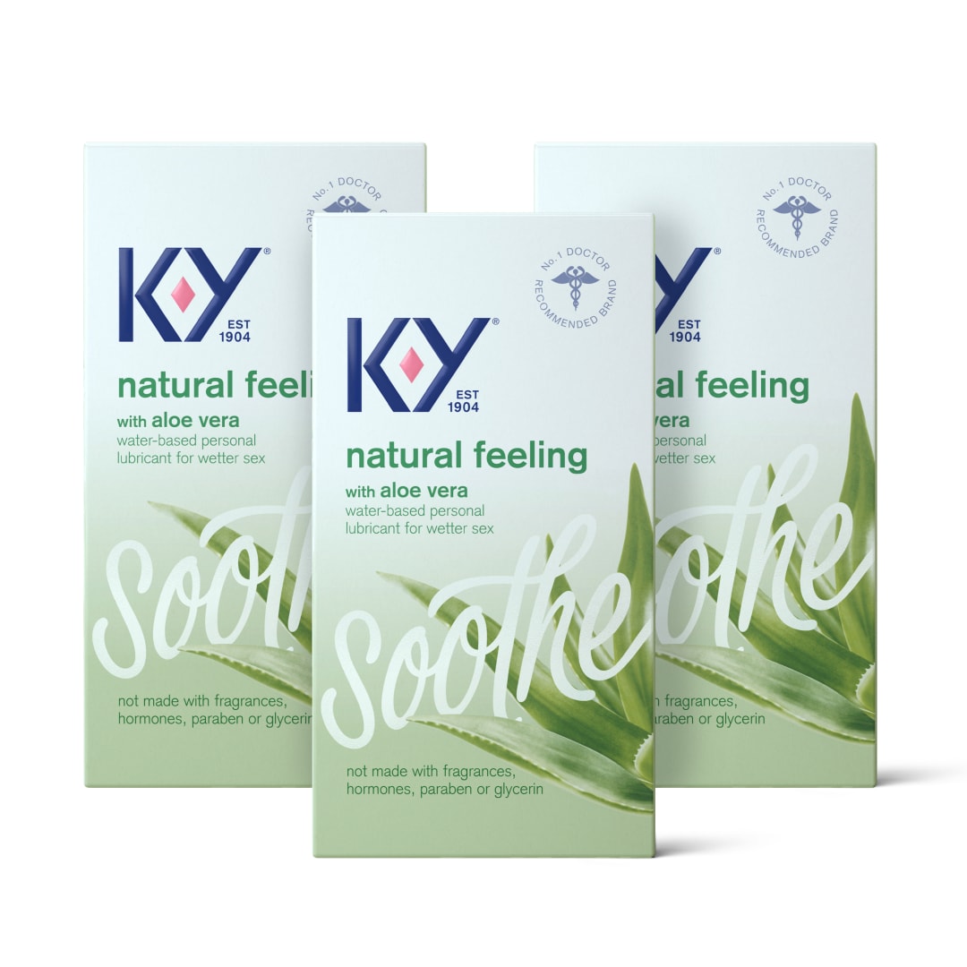 K-Y® Natural Feeling with Aloe Vera Lubricant 8/(3x1.69) oz.
