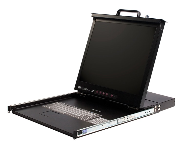 19 Inch Folding LCD Rack Console with 8 port KVM