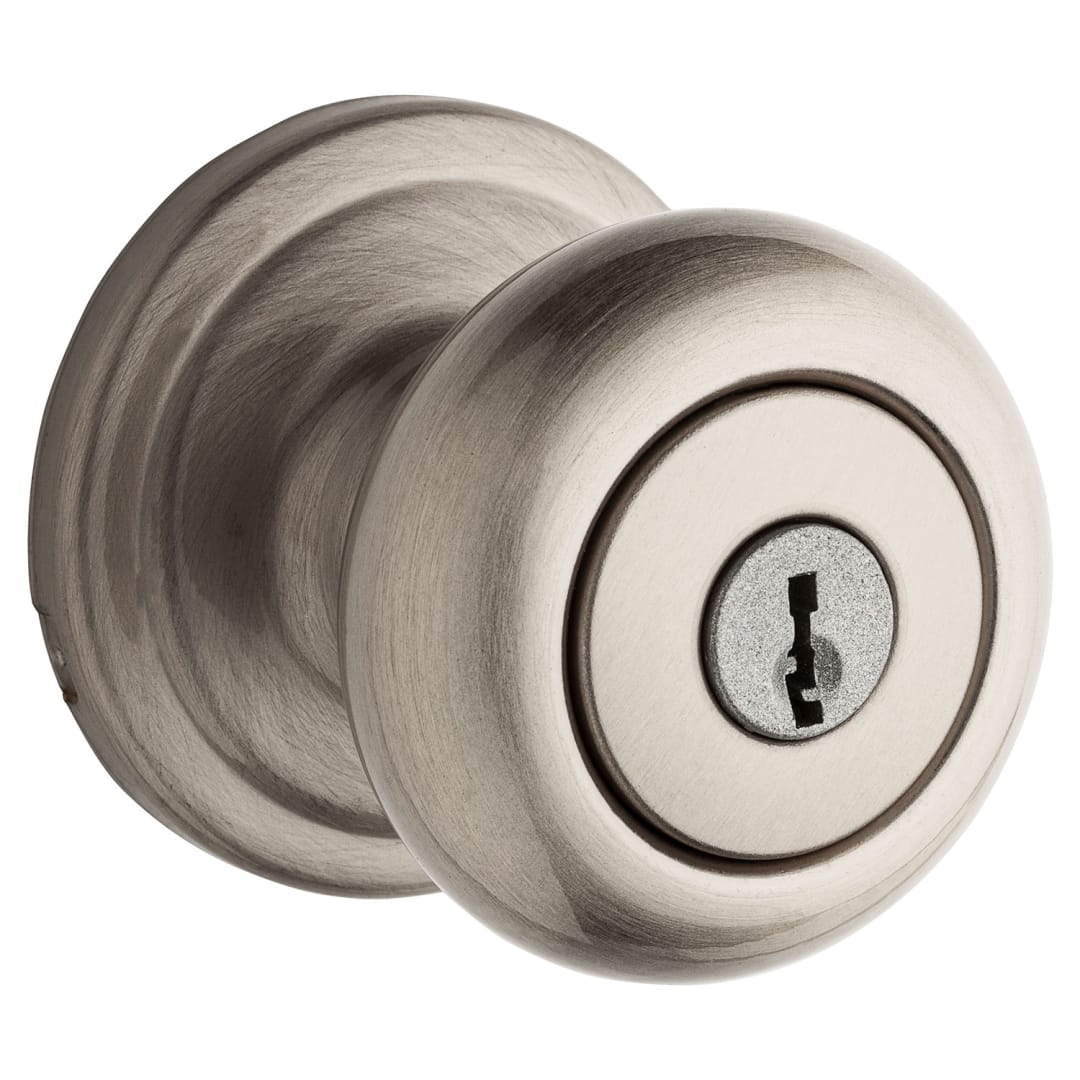 Hancock Keyed Entry Knob in Satin Nickel