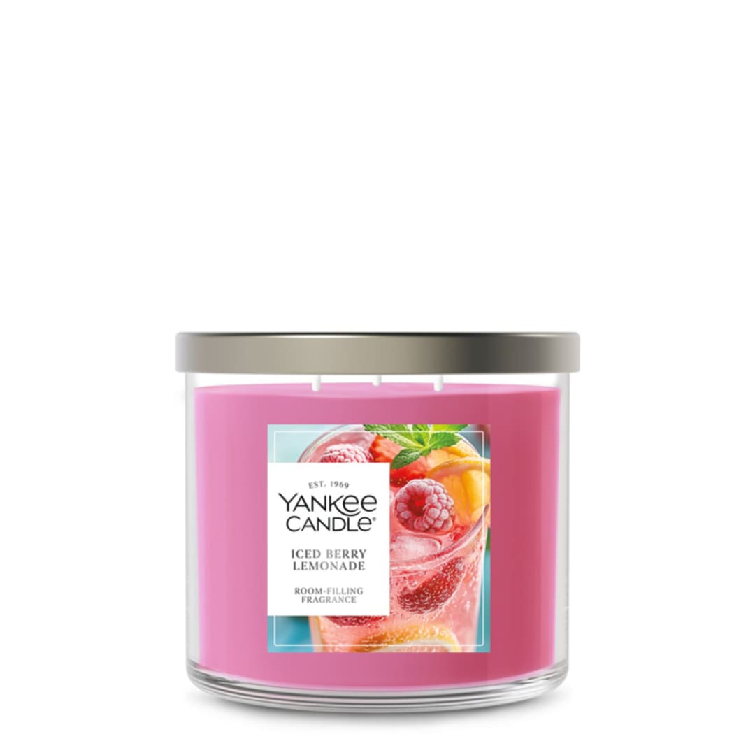 Yankee Candle 3 Wick Candle Jar, Scented Candle with up to 40 Hours of Burn Time, Premium Plant Wax Blend for Consistent Long Lasting Scent from First to Last Burn, Iced Berry Lemonade