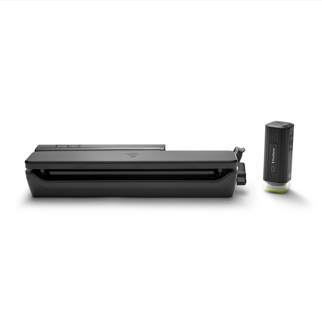 FoodSaver® Handheld+ 2-in-1 Vacuum Sealing System, Handheld and Countertop Vacuum Sealer, Matte Black