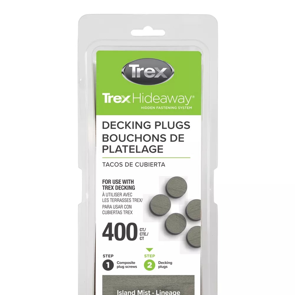 Trex® Decking Plugs Island Mist Lineage- 400 count/pack