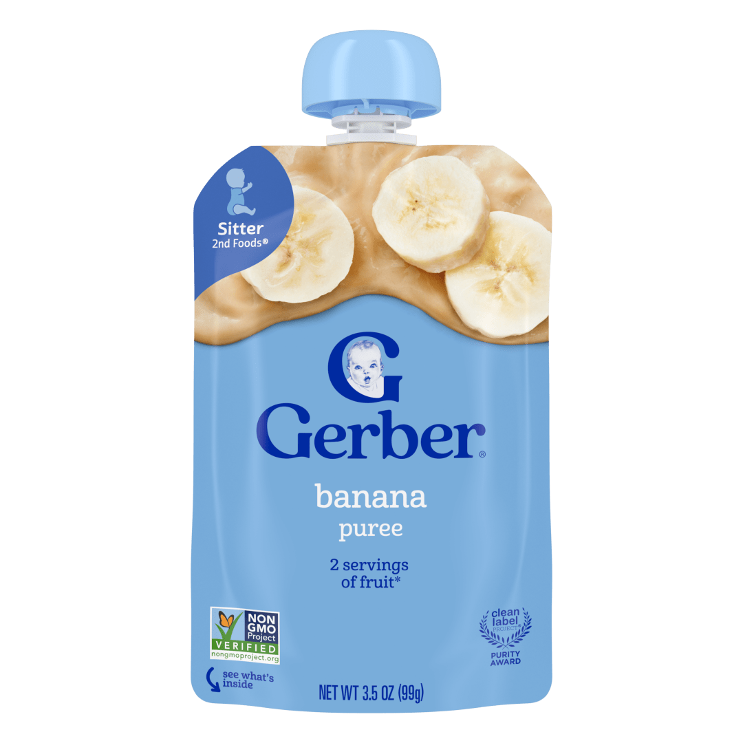 Gerber Stage 2 Baby Food, Banana Puree Pouch