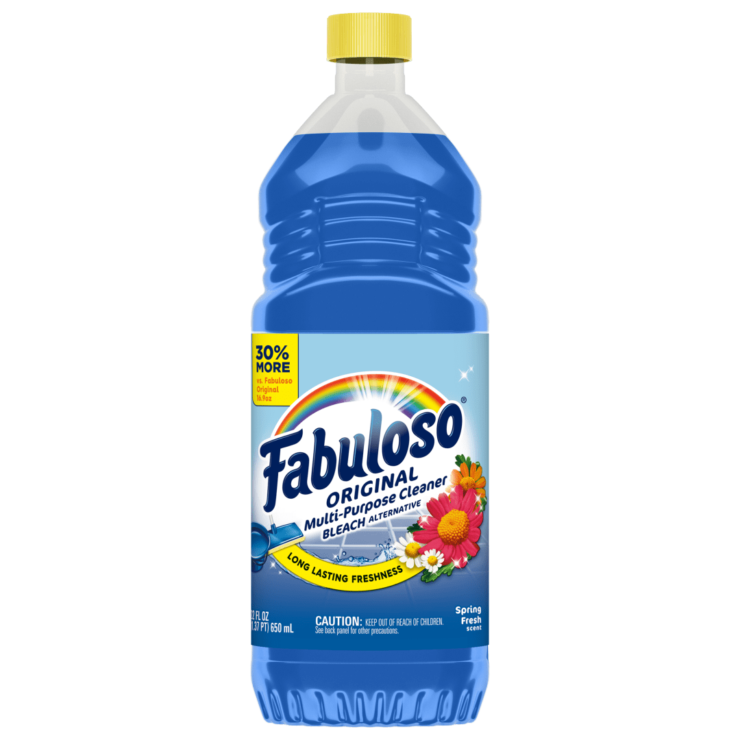 Fabuloso Original Bleach Alternative Multi-Purpose Cleaner, Powerful Cleaning, Long-Lasting Freshness, No Rinse Floor Cleaner, Spring Fresh Scent, 22 fl oz