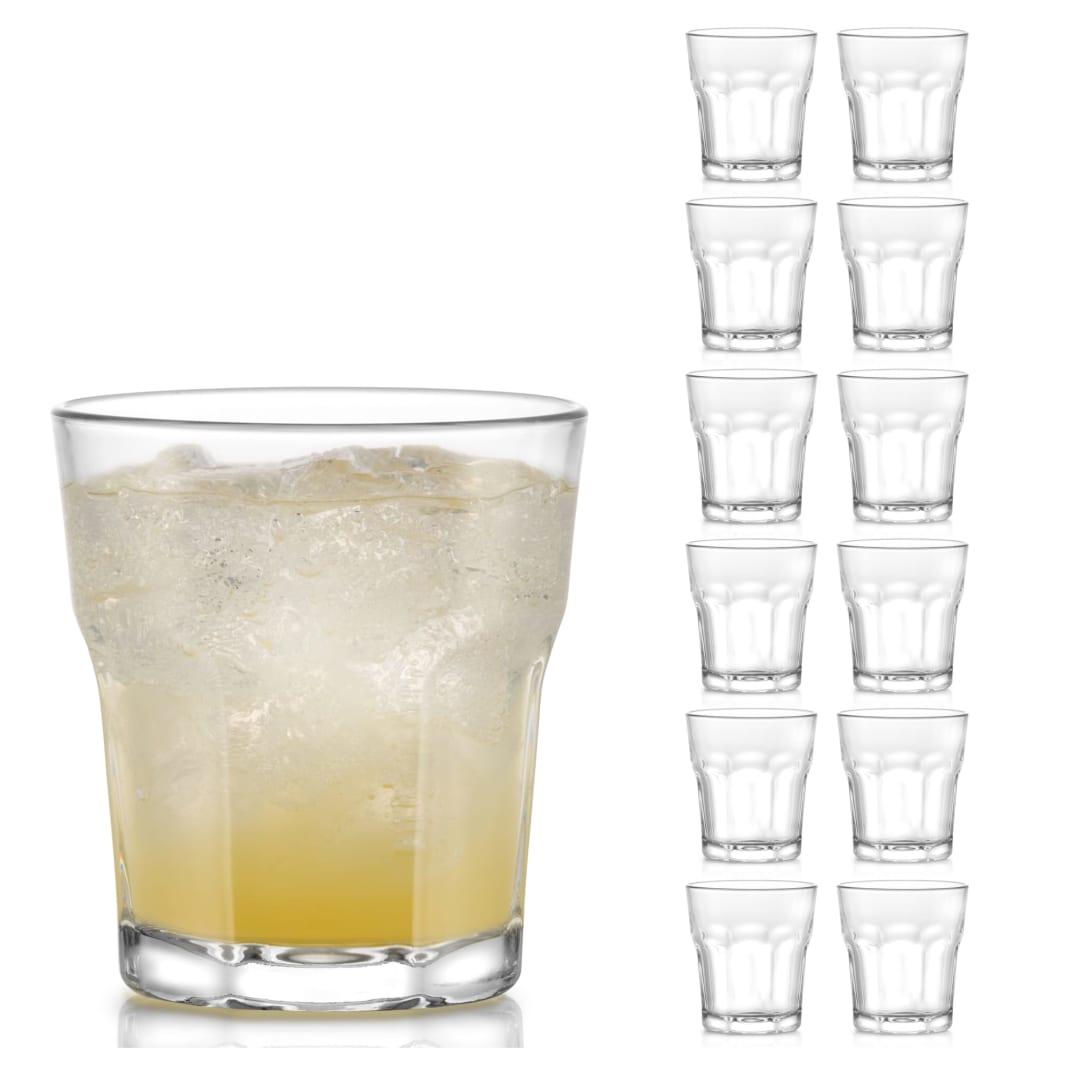Libbey Gibraltar DuraTuff Rocks Glasses, 10-Ounce, Set of 12