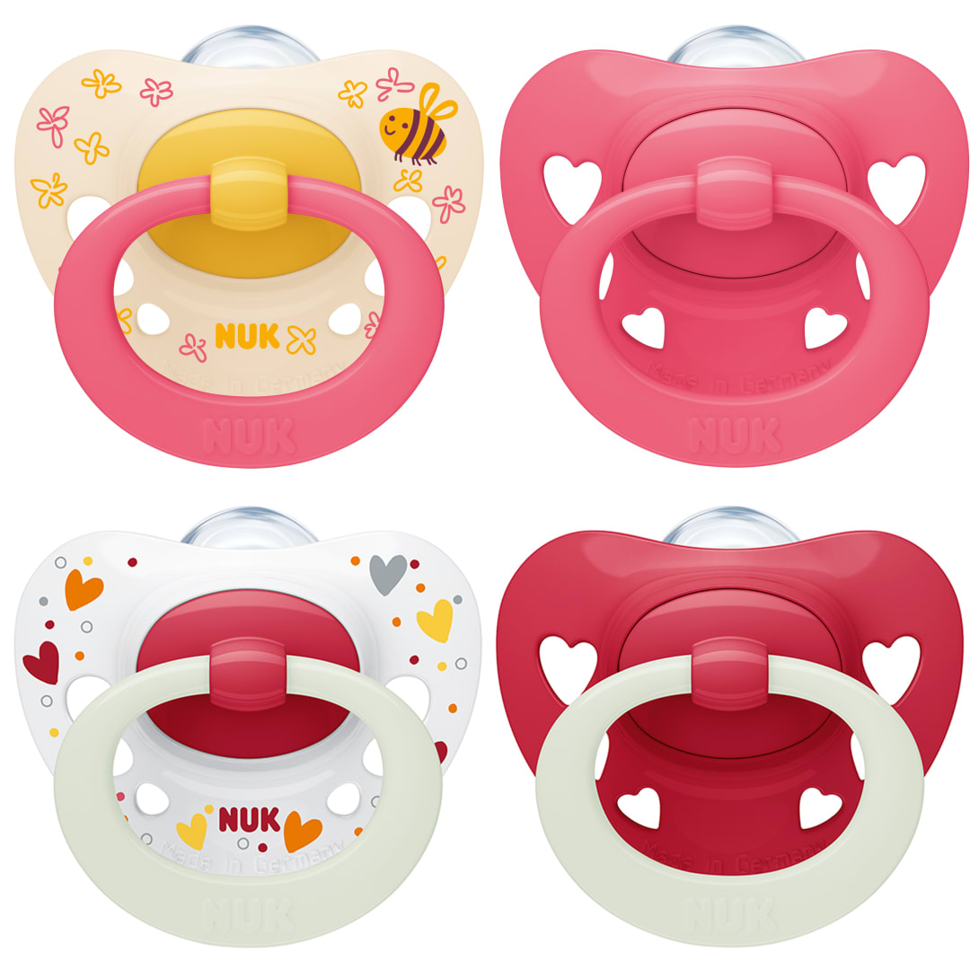 NUK PACI SI3 SIGNATURE AMZ RED 4/SET