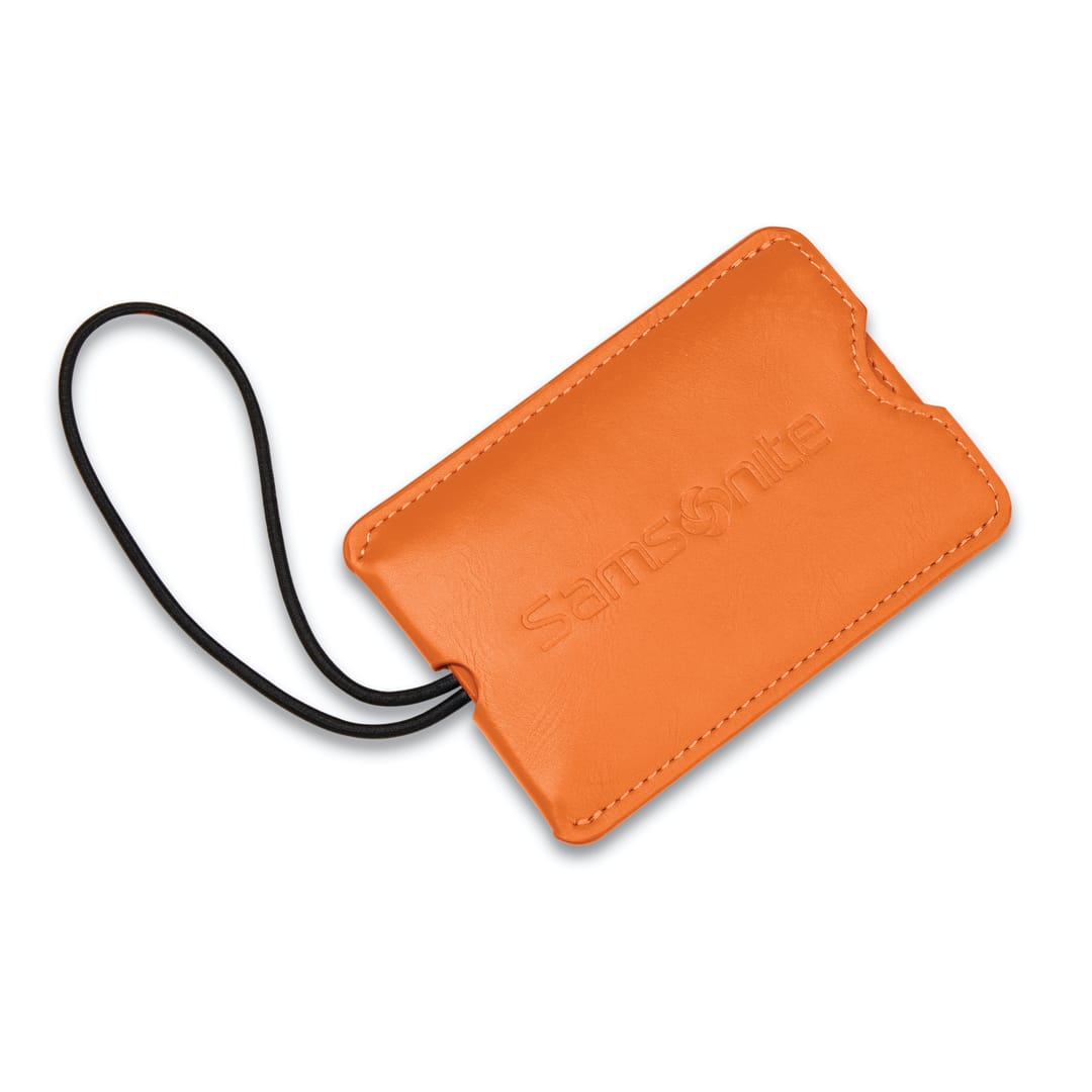 Travel Acc Pt 2Pk Vinyl Id Tags - Orange Tiger