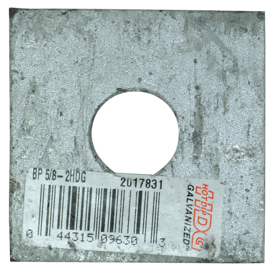 Simpson Strong-Tie BP 5/8-2HDG BP 2 in. x 2 in. Hot-Dip Galvanized Bearing Plate with 5/8 in. Bolt Dia.