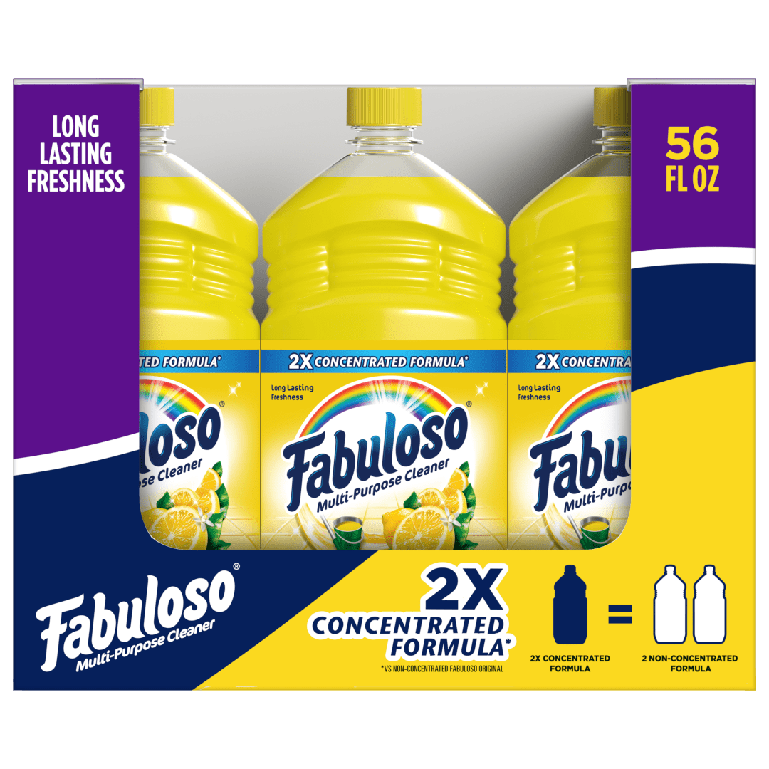 Fabuloso Multi-Purpose Cleaner, 2X Concentrated Formula, Lavender and Refreshing Lemon, 56 oz,