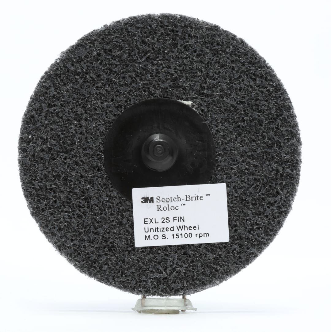 Scotch-Brite™ Roloc™ EXL Unitized Wheel, XL-UR, 2S Fine, TR, 2 in, 15/Carton, 60 ea/Case