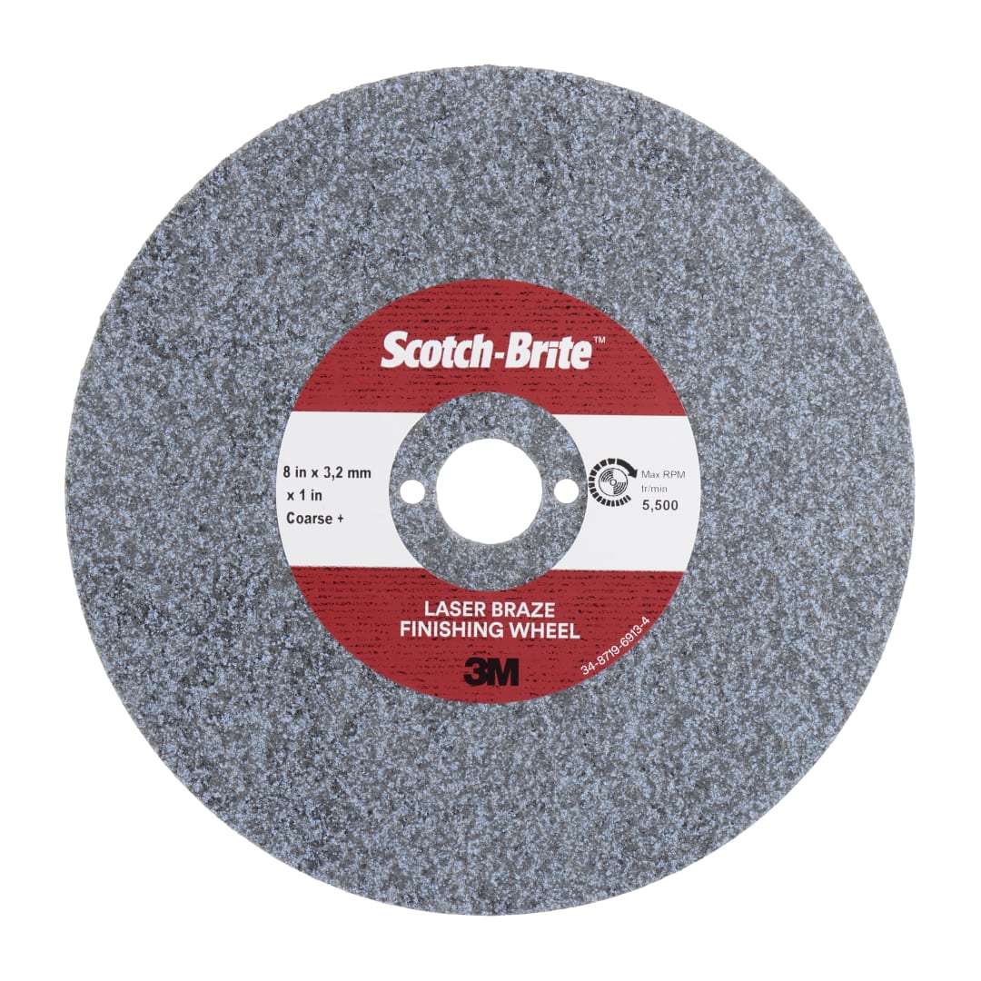 Scotch-Brite™ Laser Braze Finishing Wheel, 203 mm x 3,5 mm x 25,4 mm, FIN