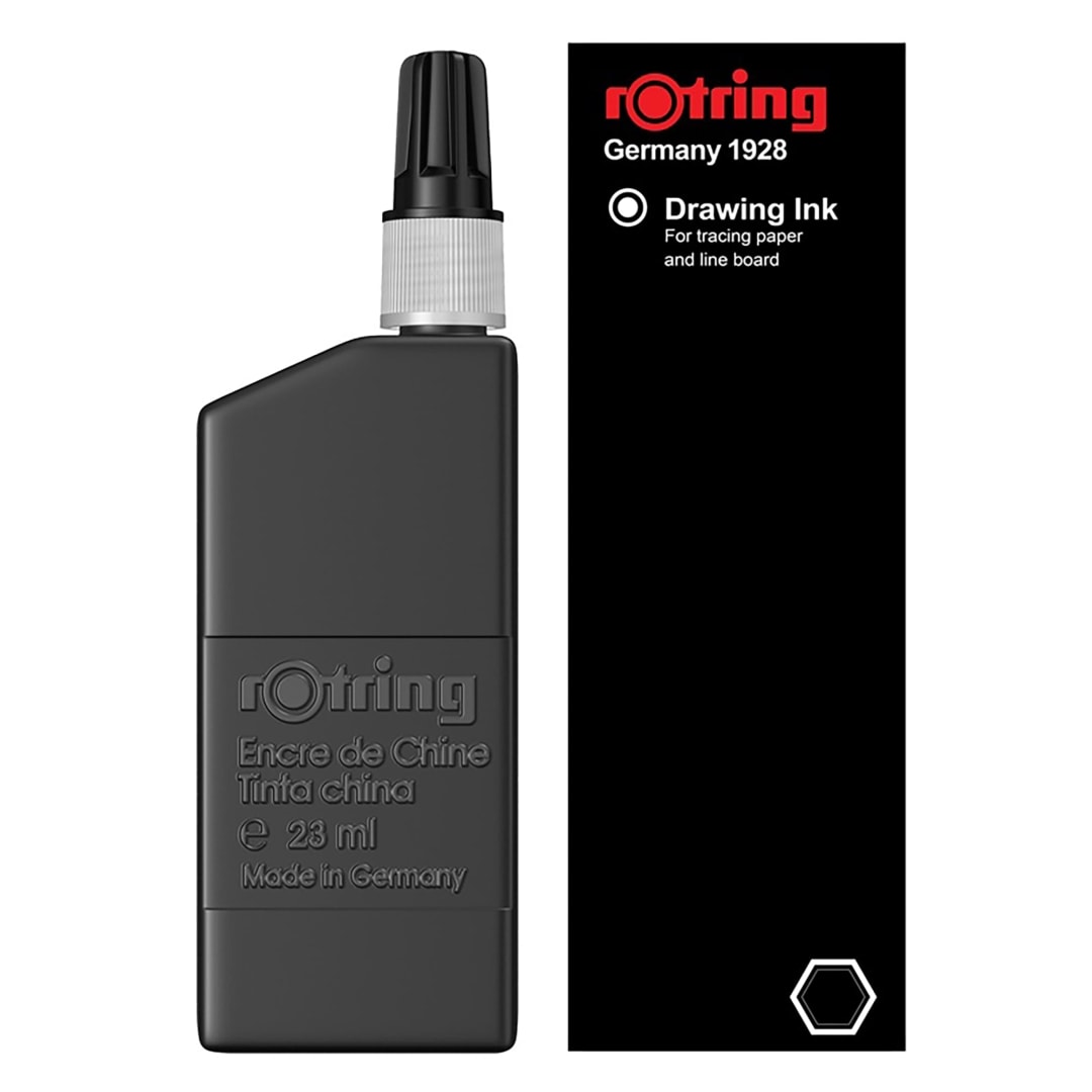 rOtring Bottled Ink for Isograph Technical Drawing Pen, 23ml, Black
