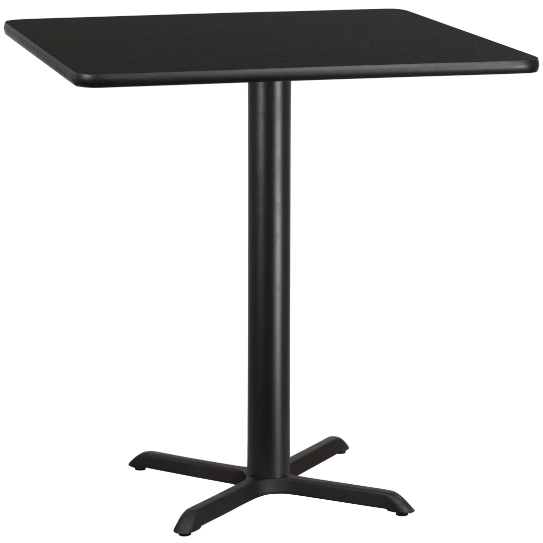Stiles 42'' Square Black Laminate Table Top with 33'' x 33'' Table Height Base